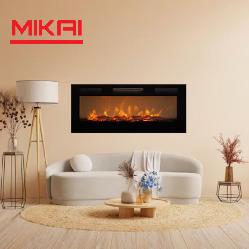 Freestanding Portable Indoor Household 3D Flame Stimulation Wooden Infrared Electric Fireplaces Heater
