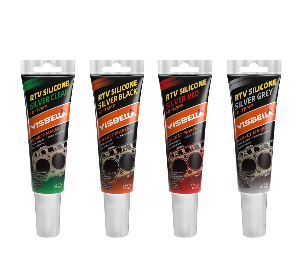 Visbella RTV Silicone Gasket Maker Silver Colors