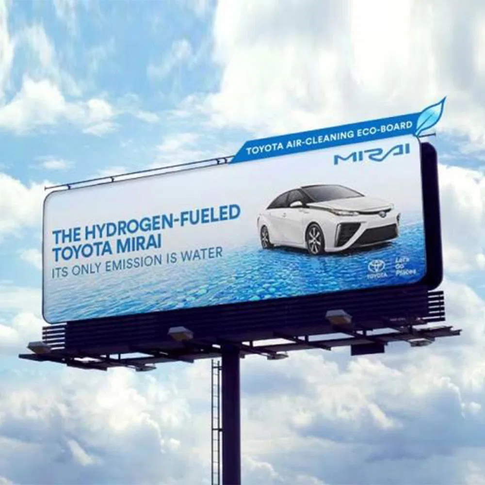 Highway Advertising Equipment Metal Structure Unipole Billboard