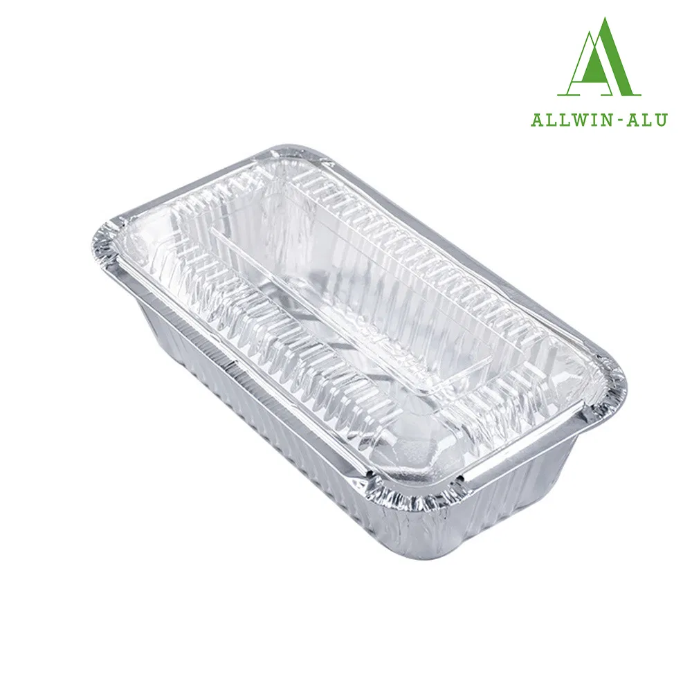 Bulk No. 6A 1.5lb Recyclable Aluminum Foil Container Disposable 10 20 50 Pack Tin Foil Loaf Pan with Lid