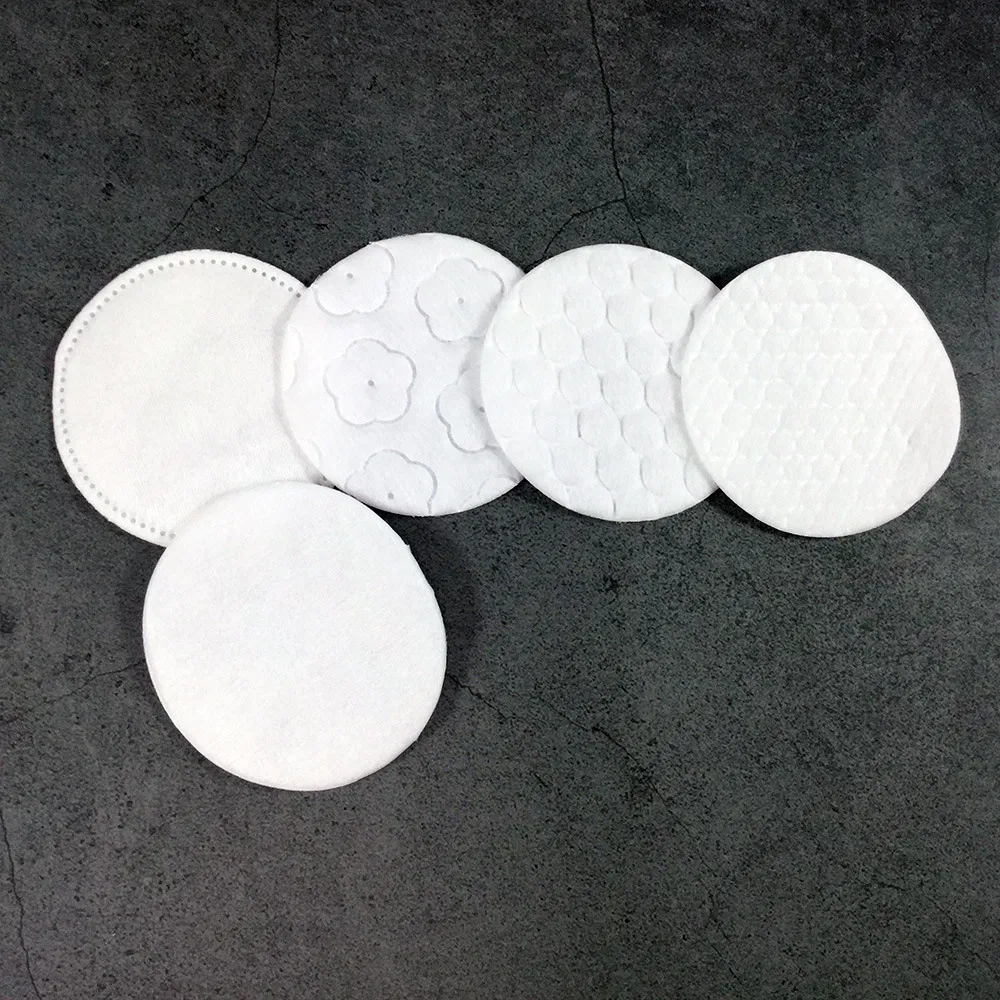 Wholesale Bamboo Cotton Facial Makeup Remover Pads Round Nonwoven Cosmetic Cleaning Pad for Face