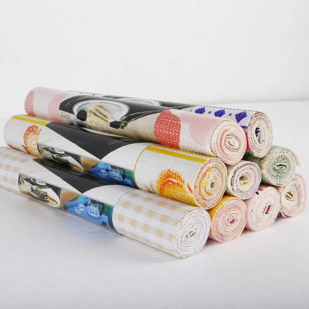 High Quality Custom Printed Shelf Liner Pretty and Colorful Non Slip PVC Drawer Mat