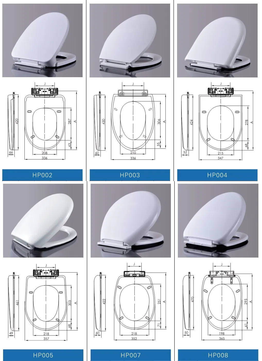 P2006 PP Toilet Seat Cover, V Shape Toilet Seats