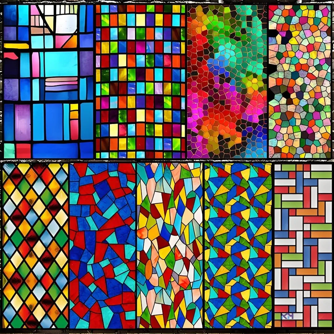 Decorative Stained Pattern Color Painted Art Glass for Wall Decorations/Partition