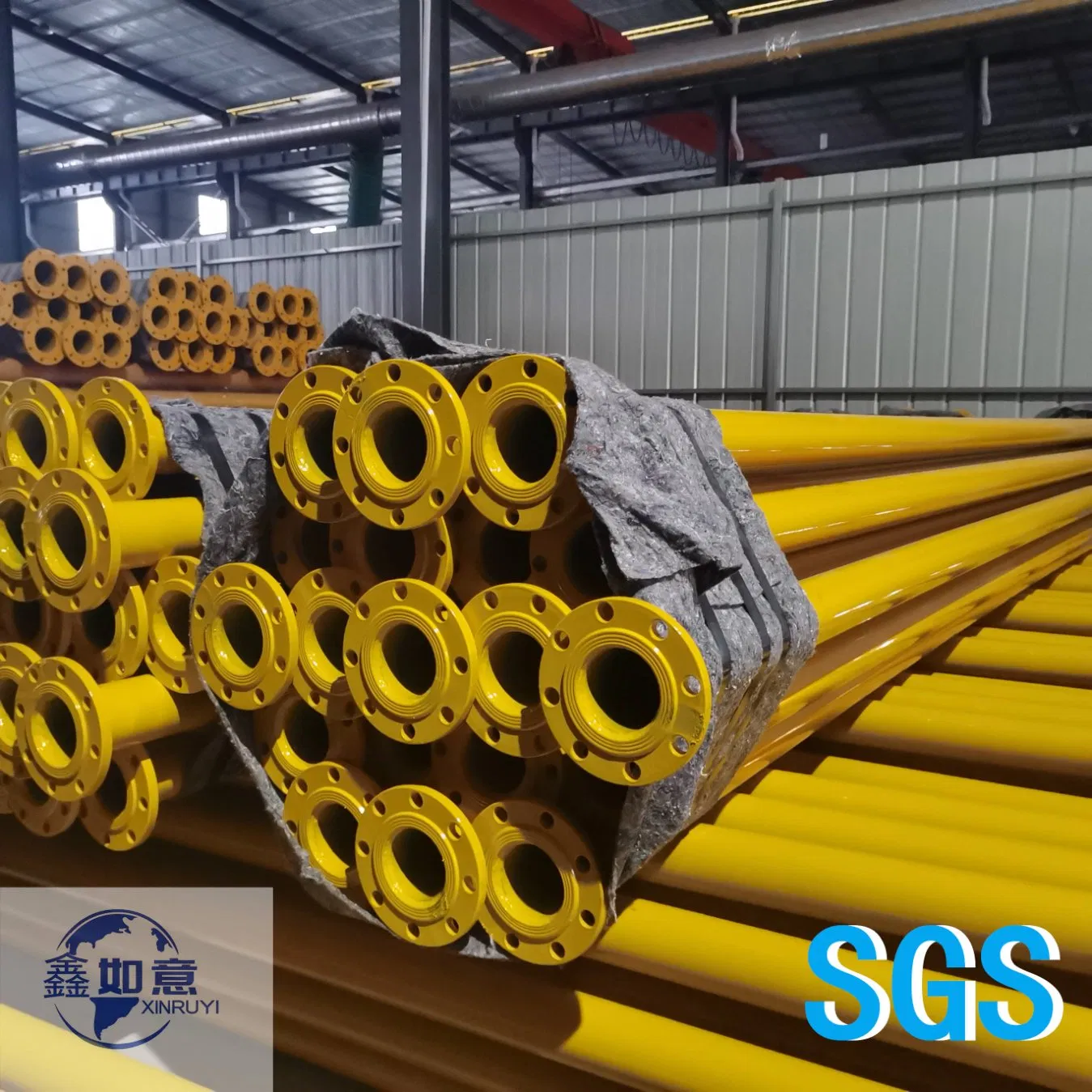 Hydrostatic Galvanized Epoxy Resin Red Color Threading Seamless Steel Pipe for Fire Fighting