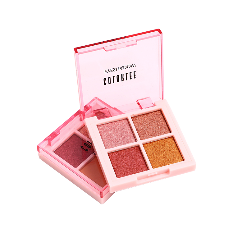 Hot Sale 4 Colors Eye Shadow Super Pigmented Eyeshadow Palette Private Label Custom DIY Eyeshadow Palette
