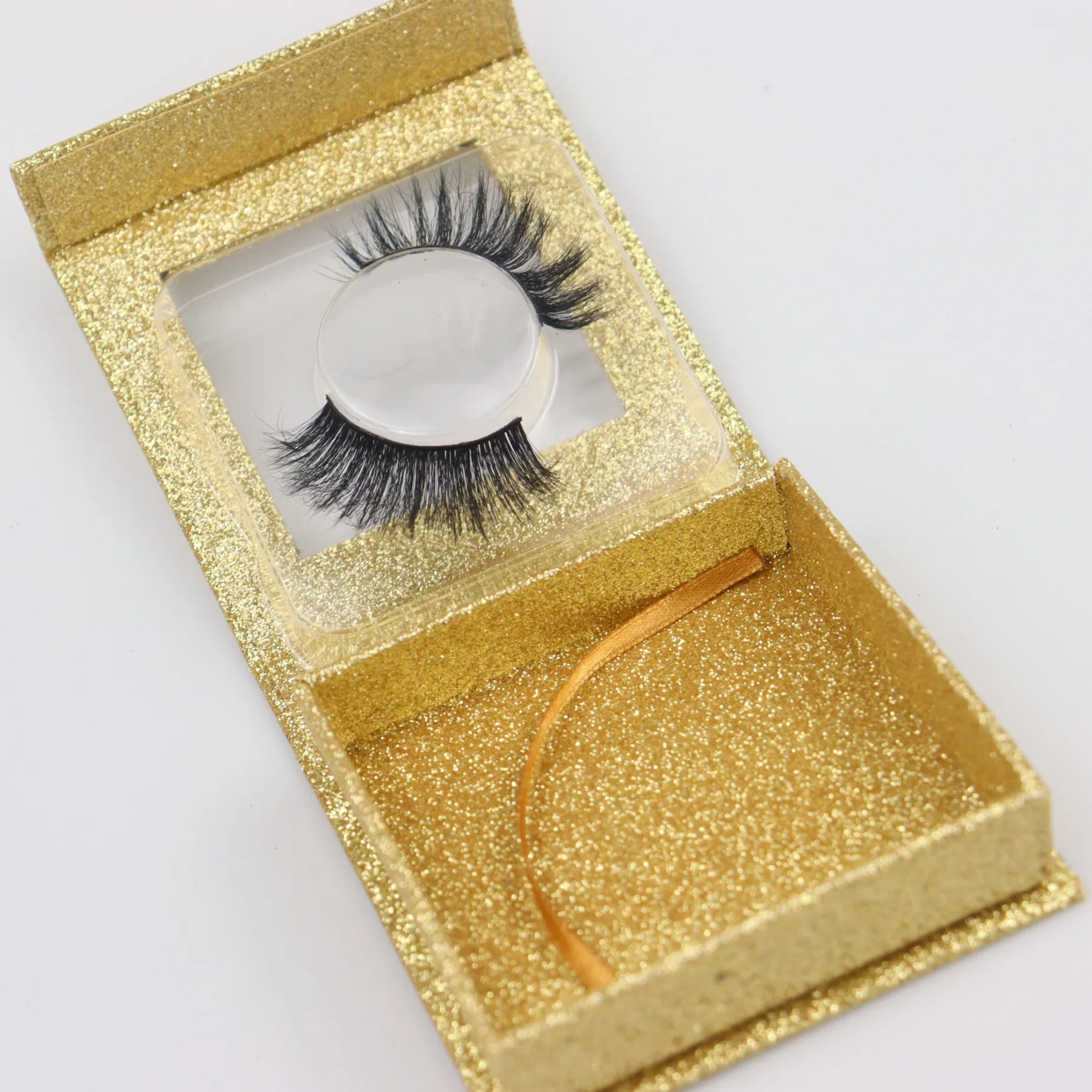 Wholesale Dramatic Fluffy Faux Mink Strip Lashes Invisible Band Eye Lash Natural Look Fluttery False Eyelash with Custom Box