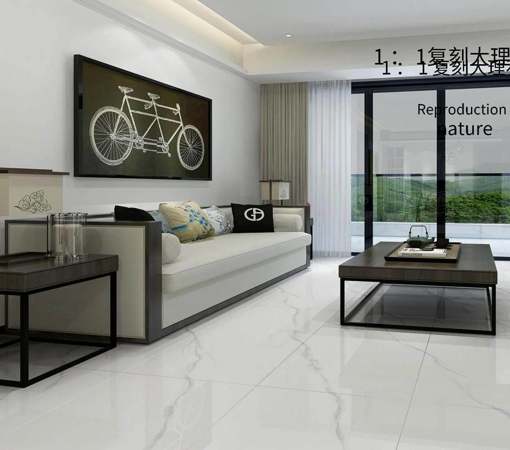 Full Body Marble Look 60X60 Porcelain Glazed Ceramics Floor Tiles