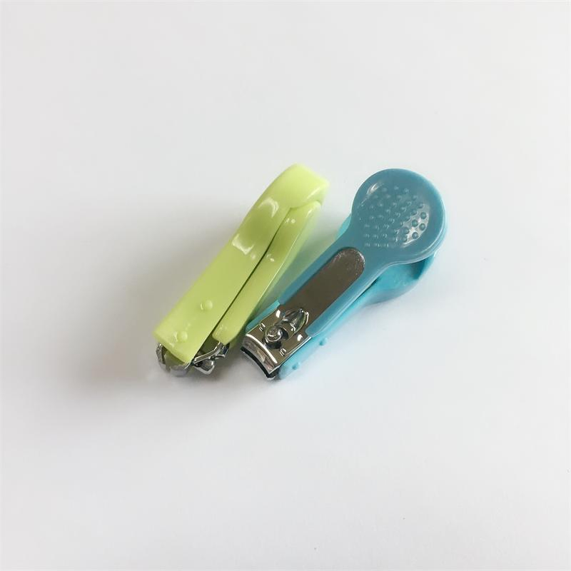 Promotion Plastic Baby Infant Children Finger Nail Clipper Cutter Trimmer with Catcher