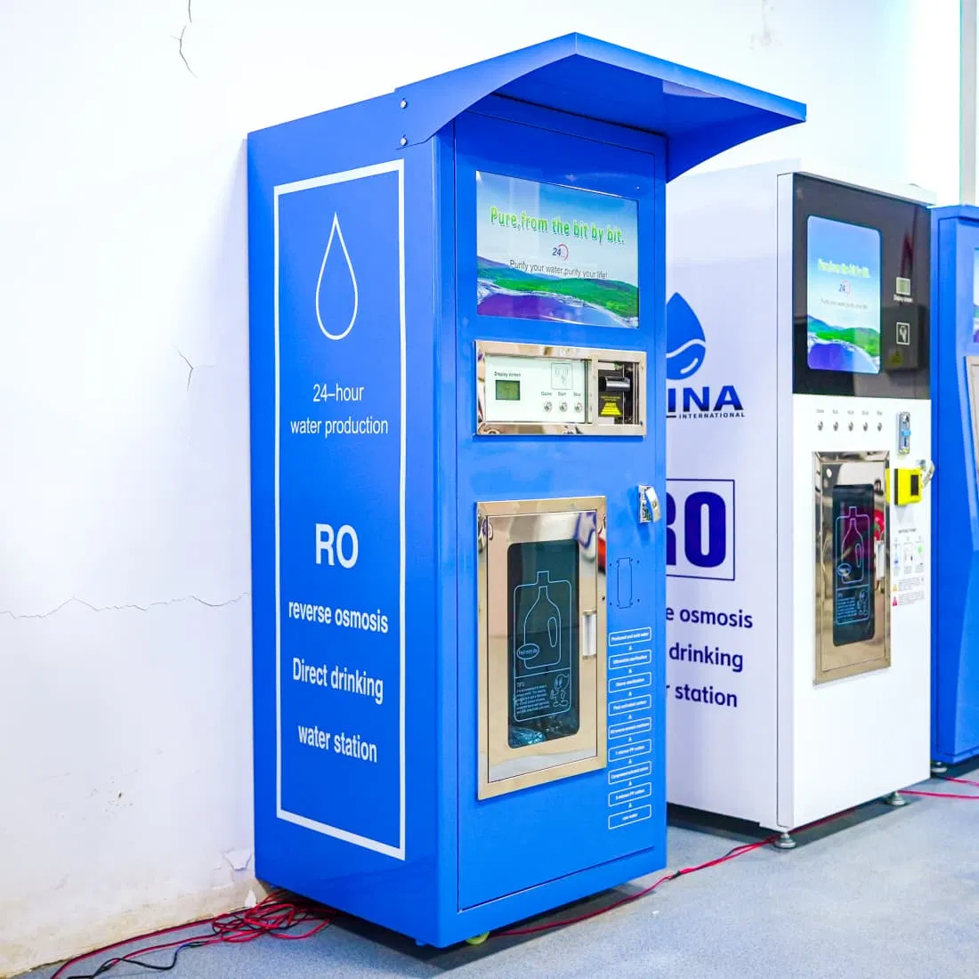 Reverse Osmosis RO Filter 1.8m Purified Water Vending Machine with Coin Option