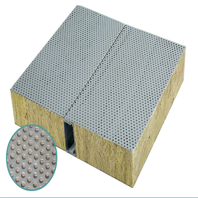 Acoustic Perforated Rock Wool Sound Insulation Sandwich Panel