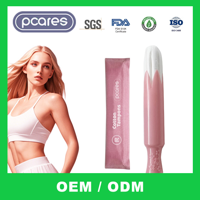 FDA Private Customized Organic Soft Cotton Disposable Sanitary Pad Napkin Tampons with Applicator