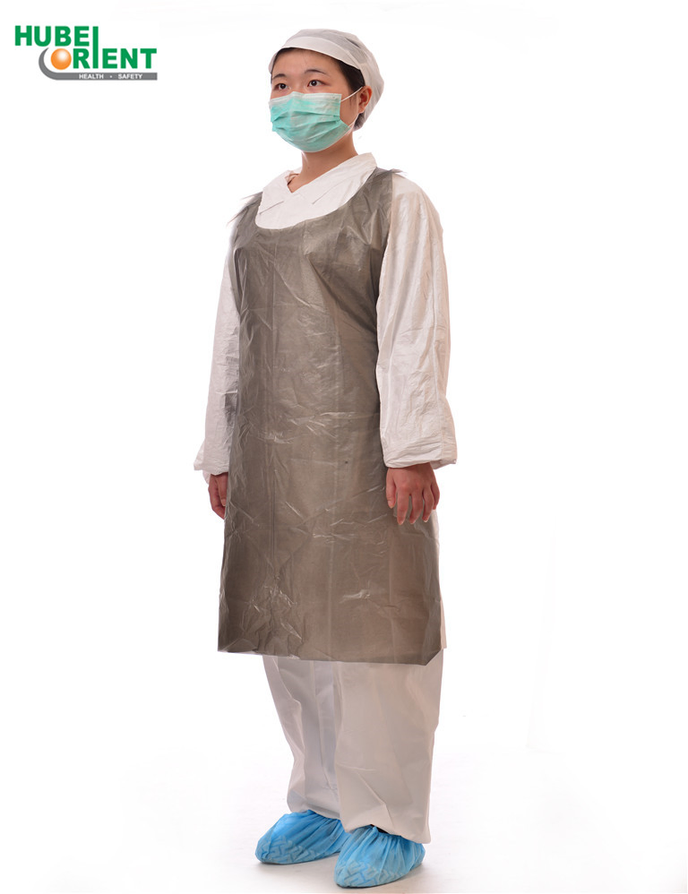 Odorless Disposable Sleeveless Plastic Apron Smooth Surface No-Reuse PE Apron Without Sleeves