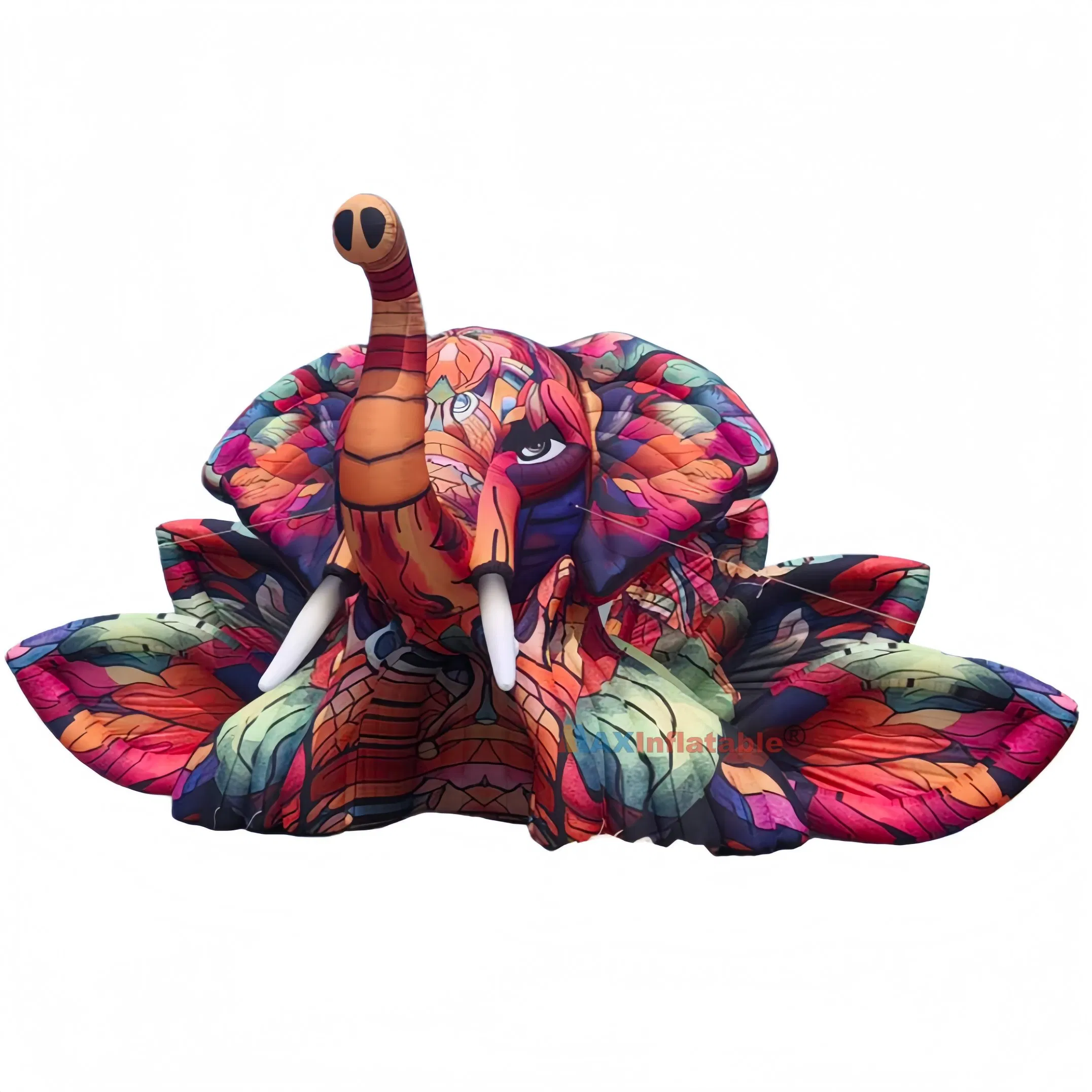 Maxinflatable Music Festival Custom Giant Inflatable Elephant Head Stage Air Model