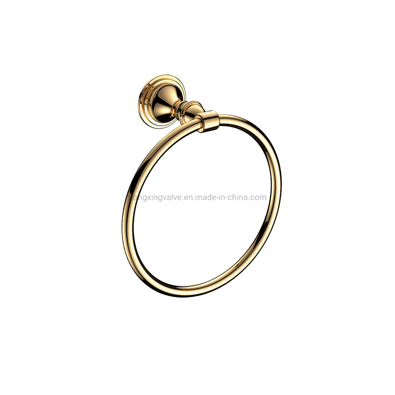 Настенное кольцо для полотенца, хром, золото