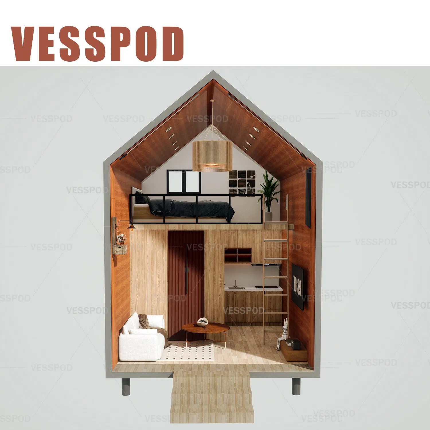 2025 New European Standard Modern Tiny House Prefab Luxury Triangle House a Frame House Resort in Forest Prefab Villa