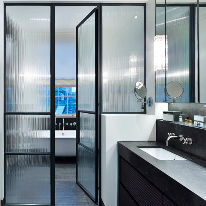 Shower Box Fluted Glass Shower Screen Hot Selling