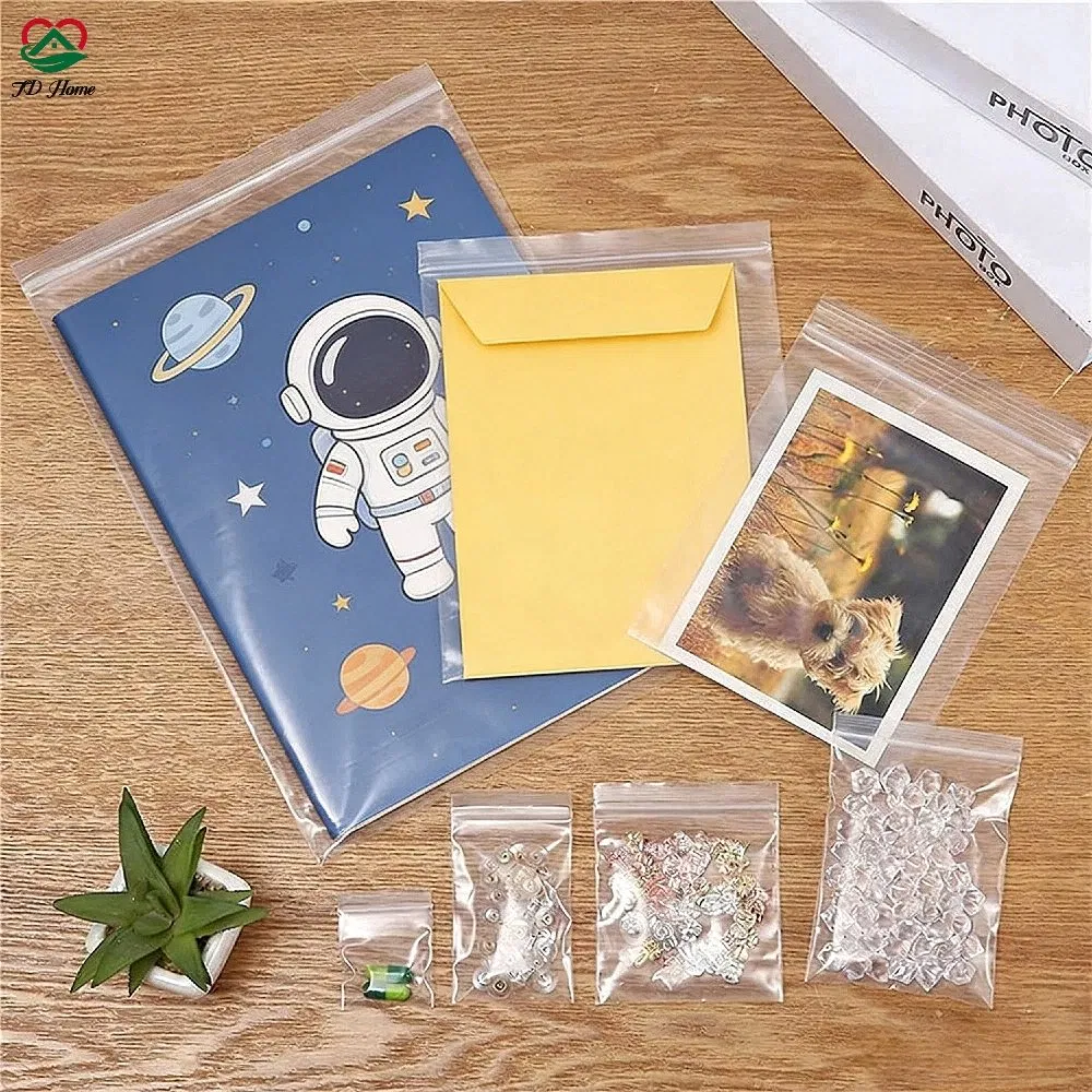 Transparent Large Ziplock Plastic Packaging LDPE Reusable Zipper Bags with FDA