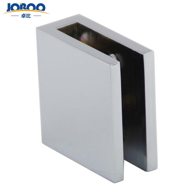 Wholesale Custom Solid Brass Square Shower Door Clamp Glass Mounting Holding Bracket for Door