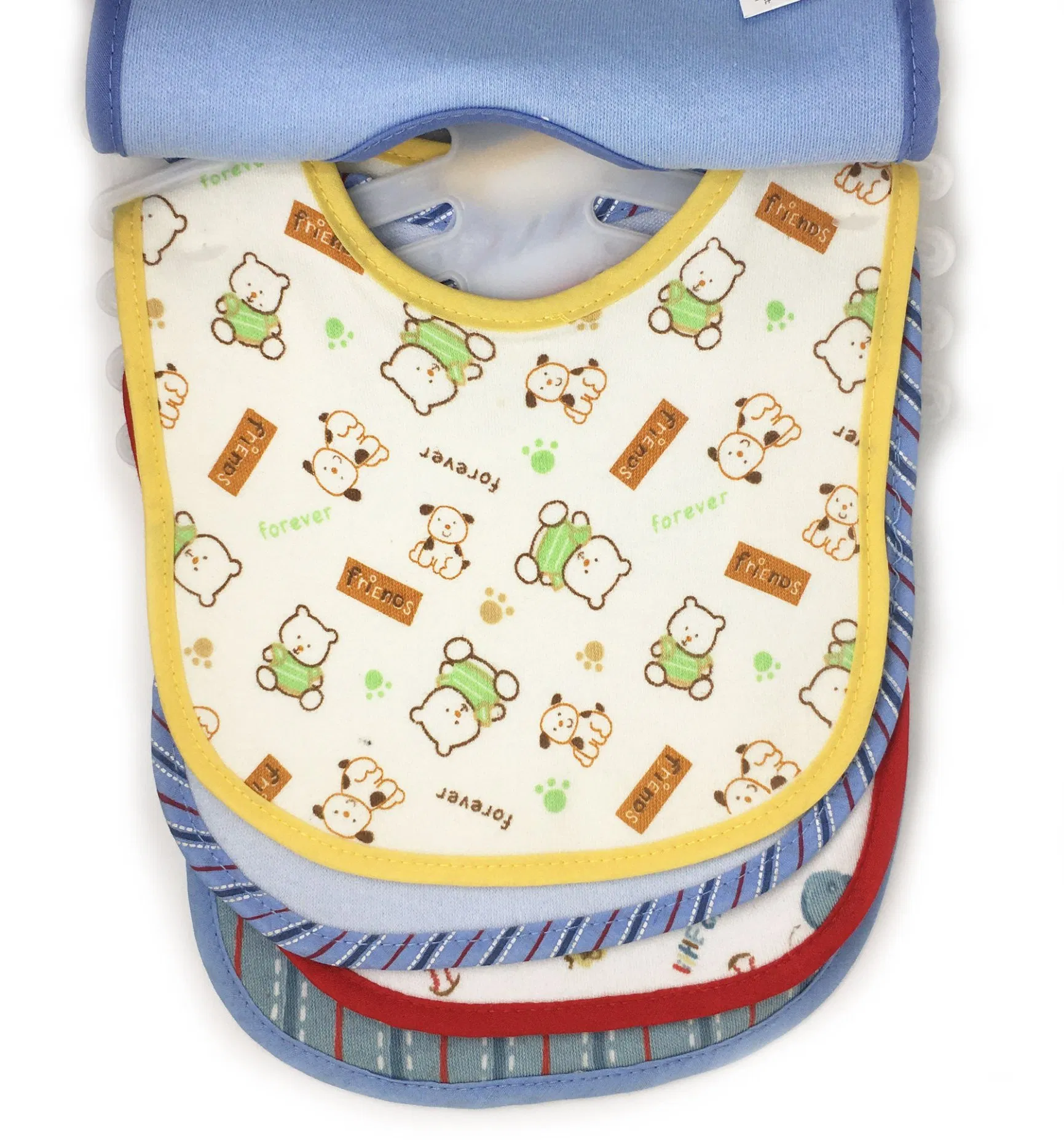 OEM Custom Logo Embroidered Cotton Jersey Baby Bib Feeding Bib