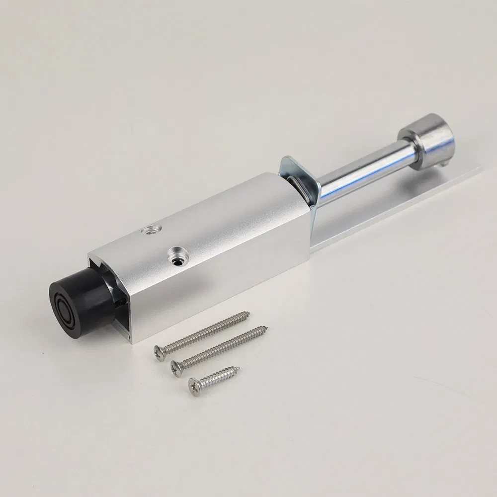 Polishing Aluminum Foot Operated Step on Adjustable Spring Pedal Door Stopper Door Holder