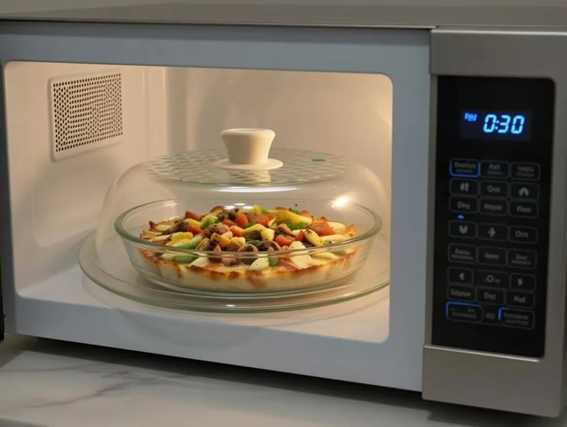 Microwave Kitchenware Splatter Glass Lid to to Keep Food Clean and Tidy