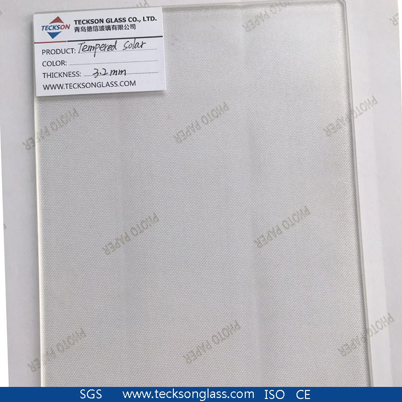 3.2mm Clear Anti Reflecting Coaitng Tempered Solar Panel Matt Glass