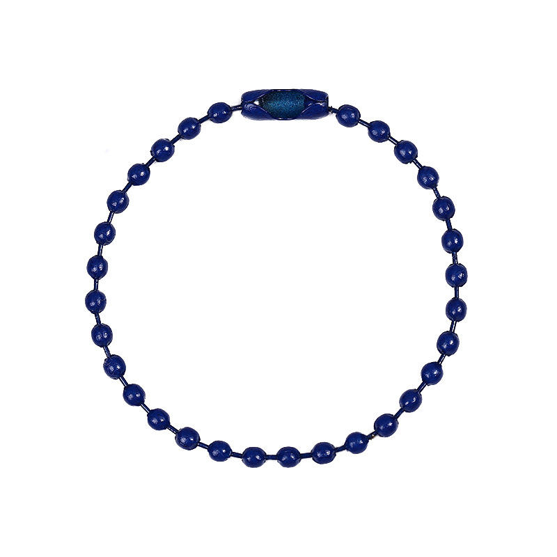 Custom Length DIY Metal Ball Colored Bead Chain for Garment Tag
