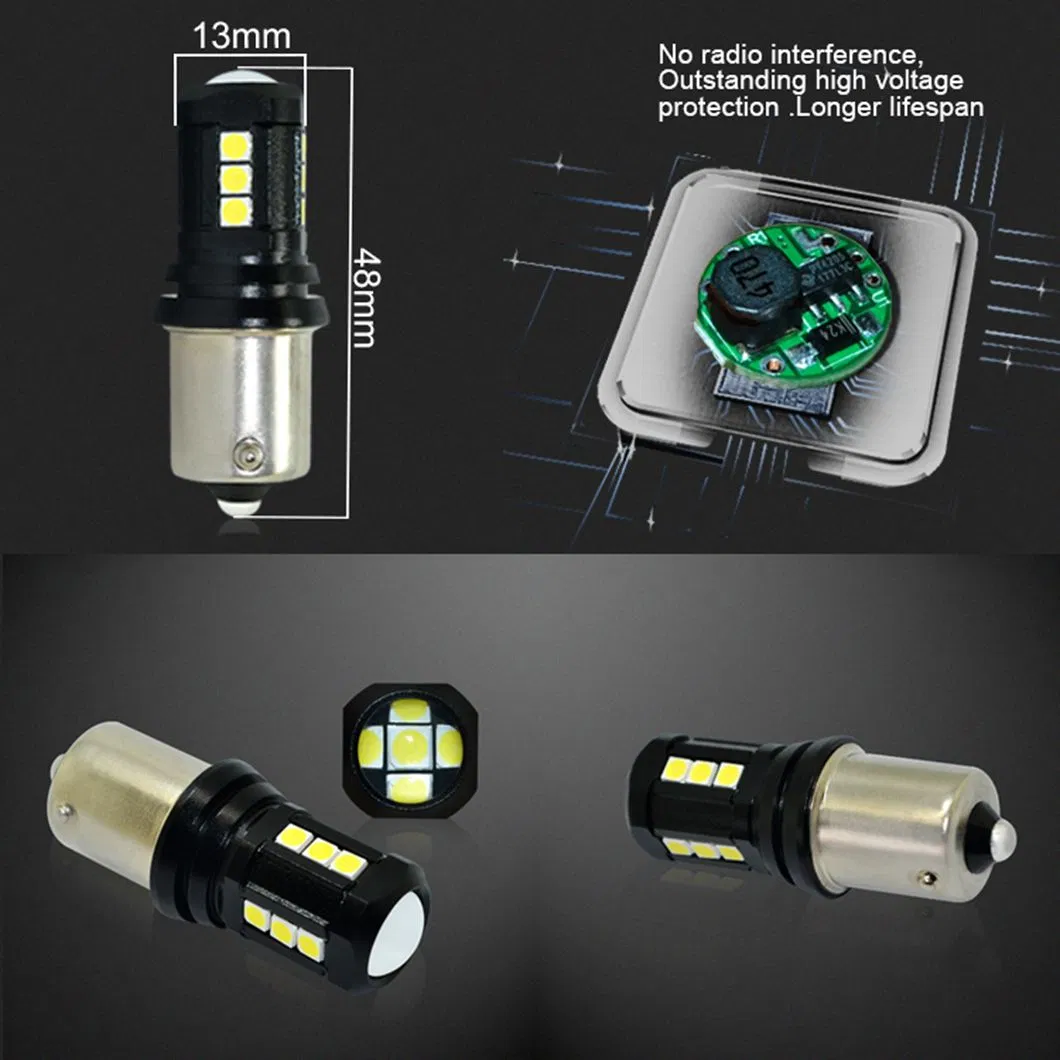 Светодиодные лампы G-View 17SMD 1156 для авто (янтарный/белый/красный)
