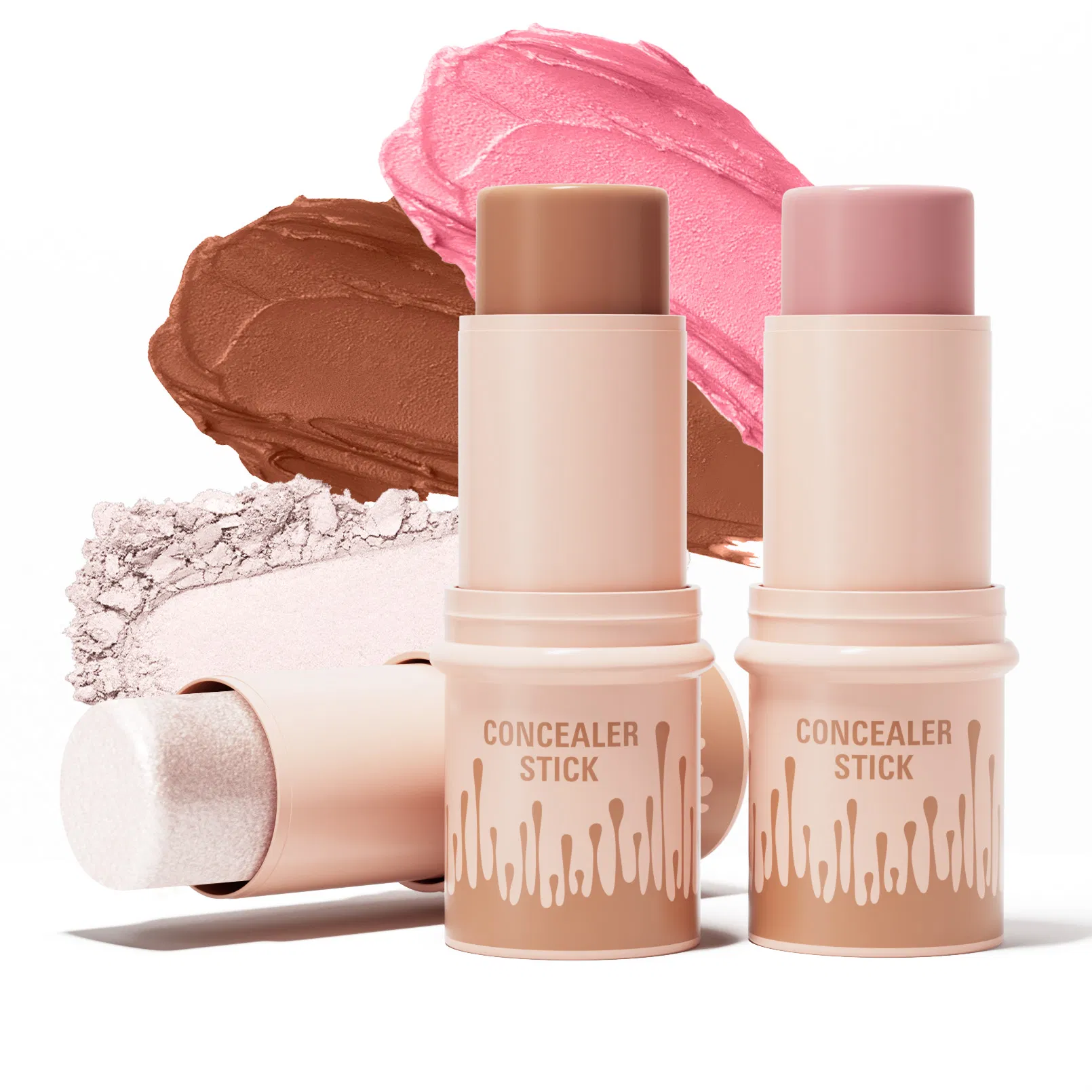 Customize Logo Smoothing Bronzer Contour Waterproof Organic Cream Full Coverage Vegan Makeup Contour Concealer Sticks