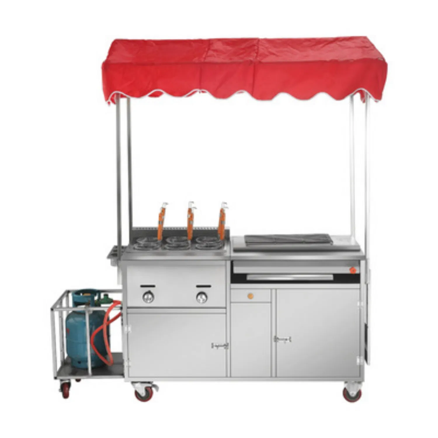 Hot Sale Outdoor Deep Fryer Food Truck Trolley Cart
