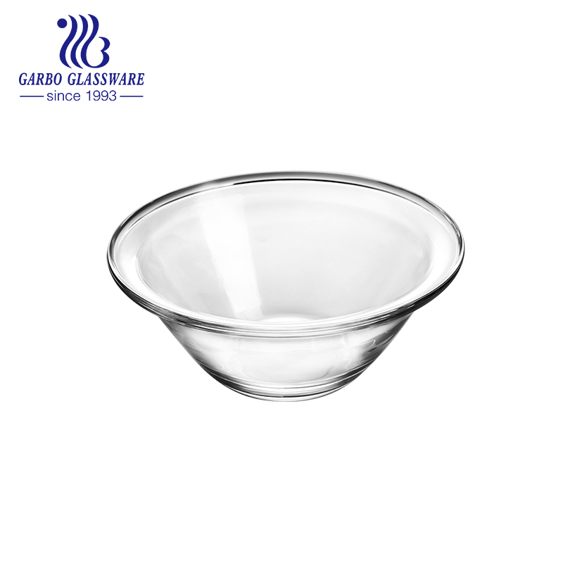 Decorative Tableware Cheap Round Clear Glass Salad Bowl for Fruit Ice Cream
