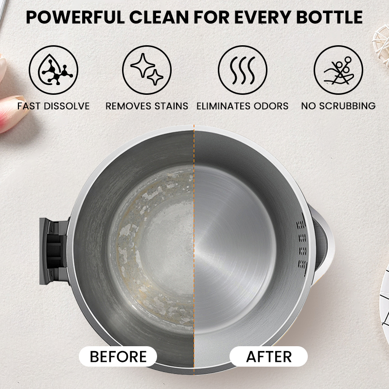 Green Formula Water Bottle Cleaning Tabs Non-Toxic Fast Dissolving for Reusable Cups