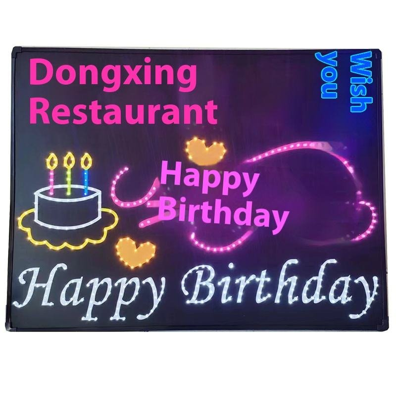 Custom-Made Happy Birthday LED Light Sign for Wedding Proposals