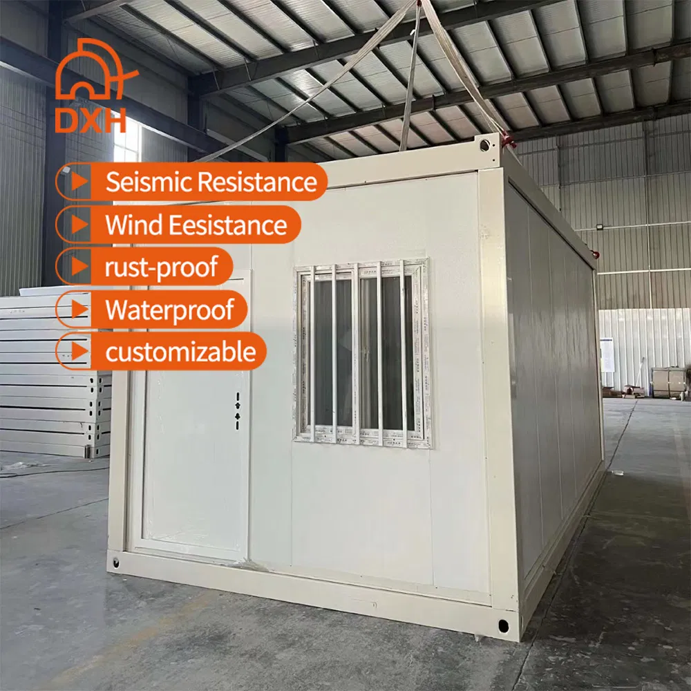 Dxh Windproof 20FT Foldable Folding Prefabricated Portable Bedroom Fold out Modern Camp Prefab Home Container House for Camping