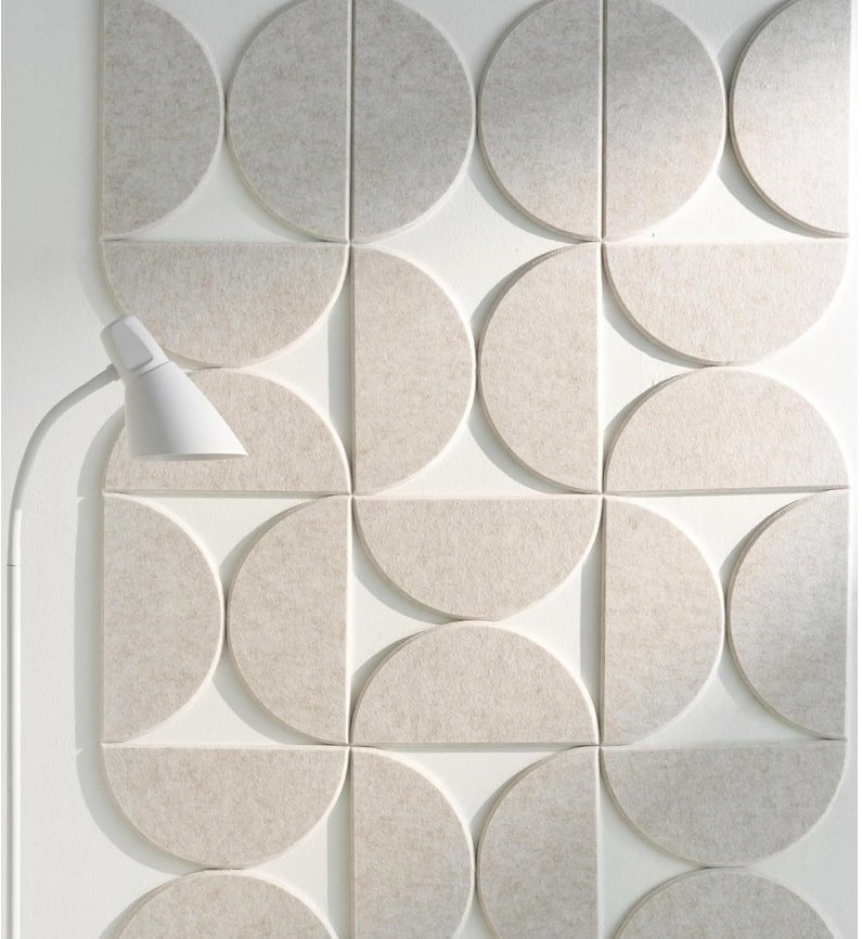 Custom 30X15cm Semi-Circle Self-Adhesive Felt Boards for Stylish Wall Decoration