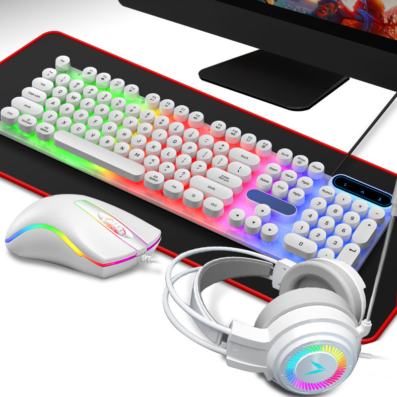Customized PC Computer Headset Set RGB Gaming Keyboard and Mouse Combo