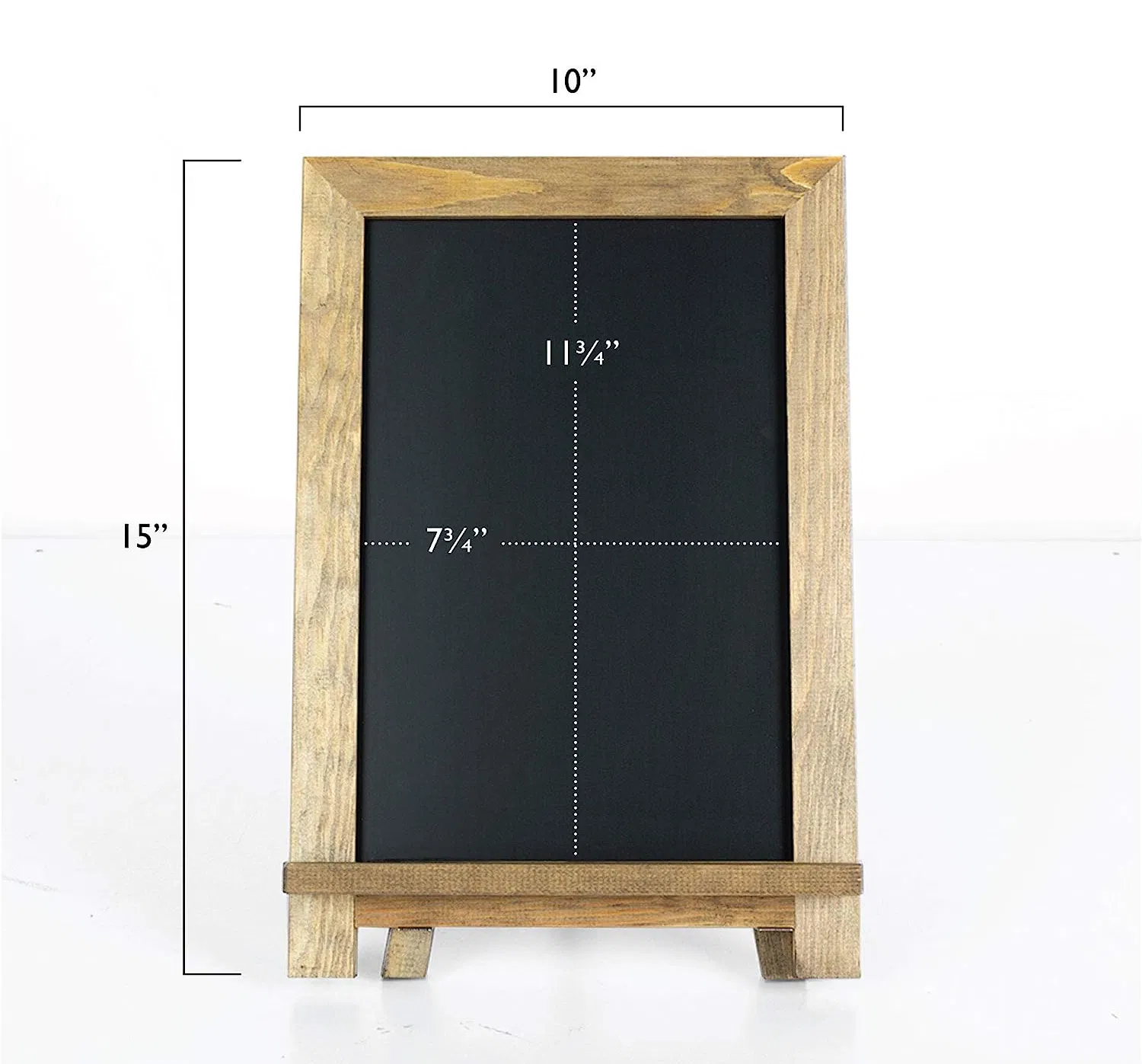 10X14 Inch Brown Framed Standing Tabletop Chalk Board for Menu
