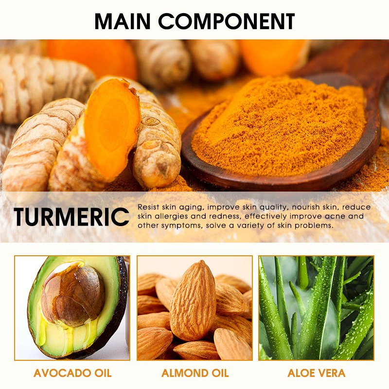 Private Label Skincare Ayurveda Turmeric Skin Care Set Natural Cosmetic