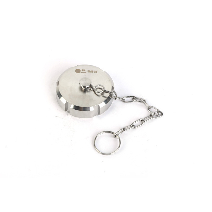 Santhai 304/316L Stainless Steel Inner Thread Blind Tube End Cap with Chain