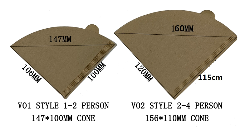 Фильтр-бумага V60 для кофе, экологичная, с логотипом
