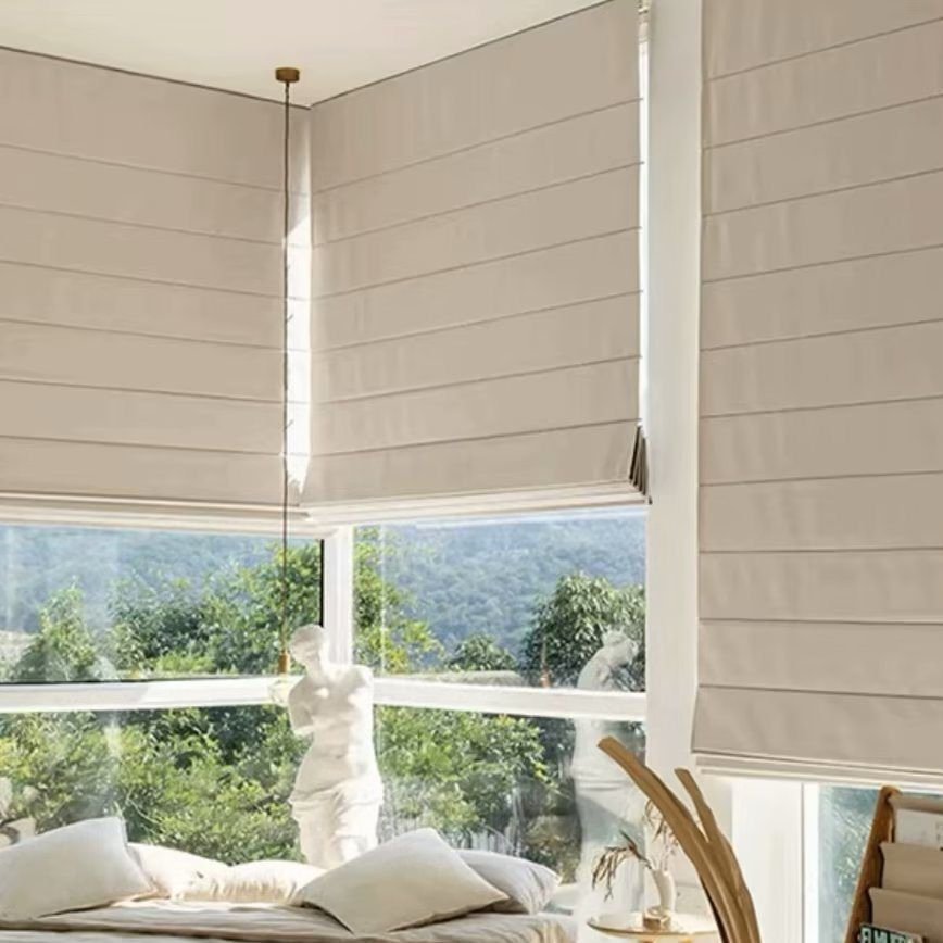 Vikson Professional Manual Horizontal Blinds Supplier American Style Fabric Roman Blind