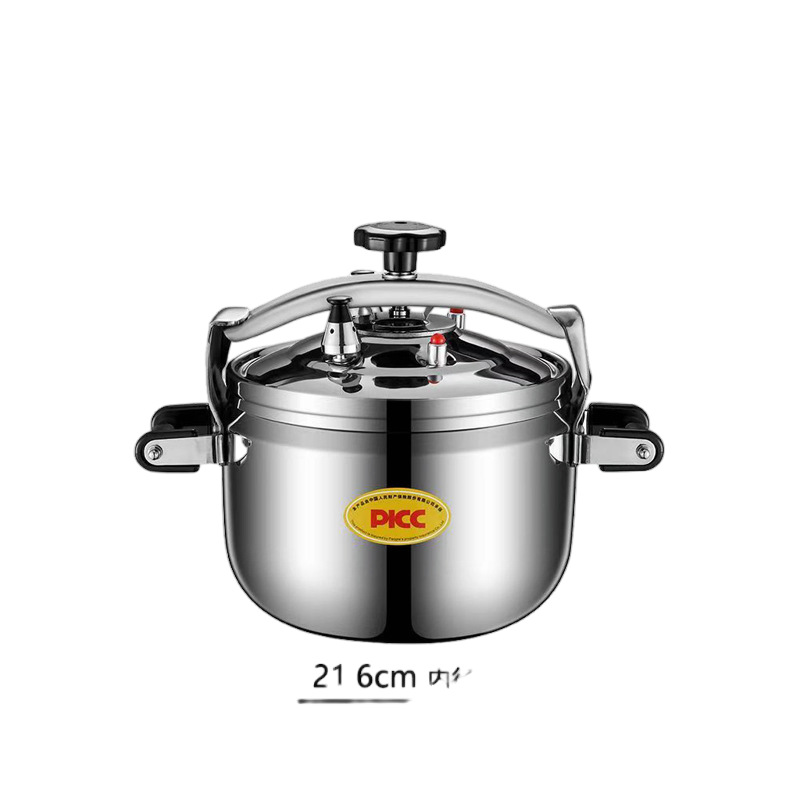 Customizable Logo Thick Stainless Steel Pressure Cooker in Black