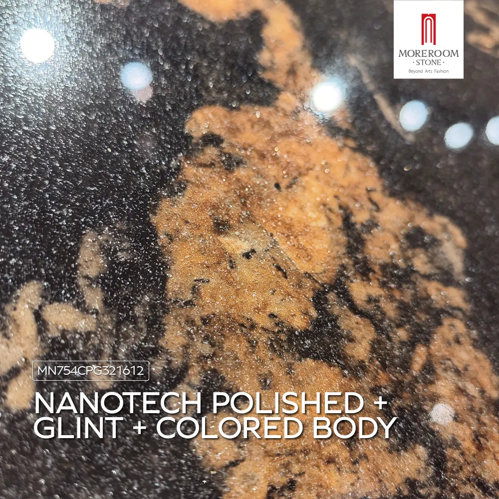 Glazed Porcelain Slab Gold Damascato Marble Look for High End Flooring Wall