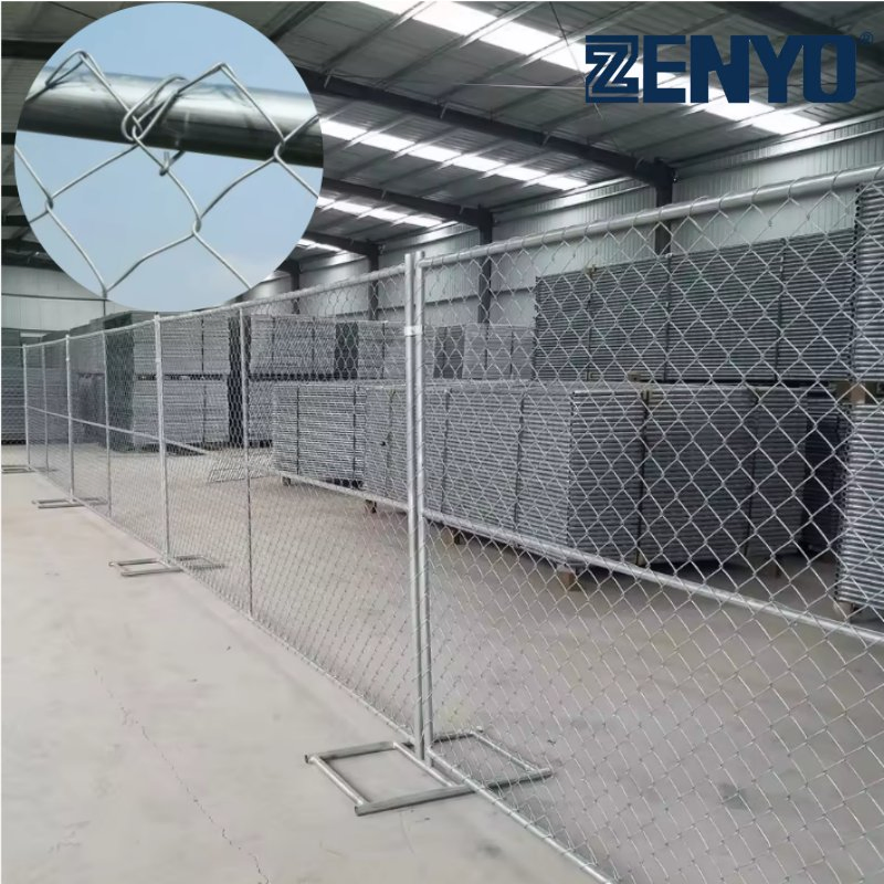 4FT 6FT 8FT Galvanized Chain Link Fence Mesh Slope Protection Animal & Football Court& Cyclone Wire Fence