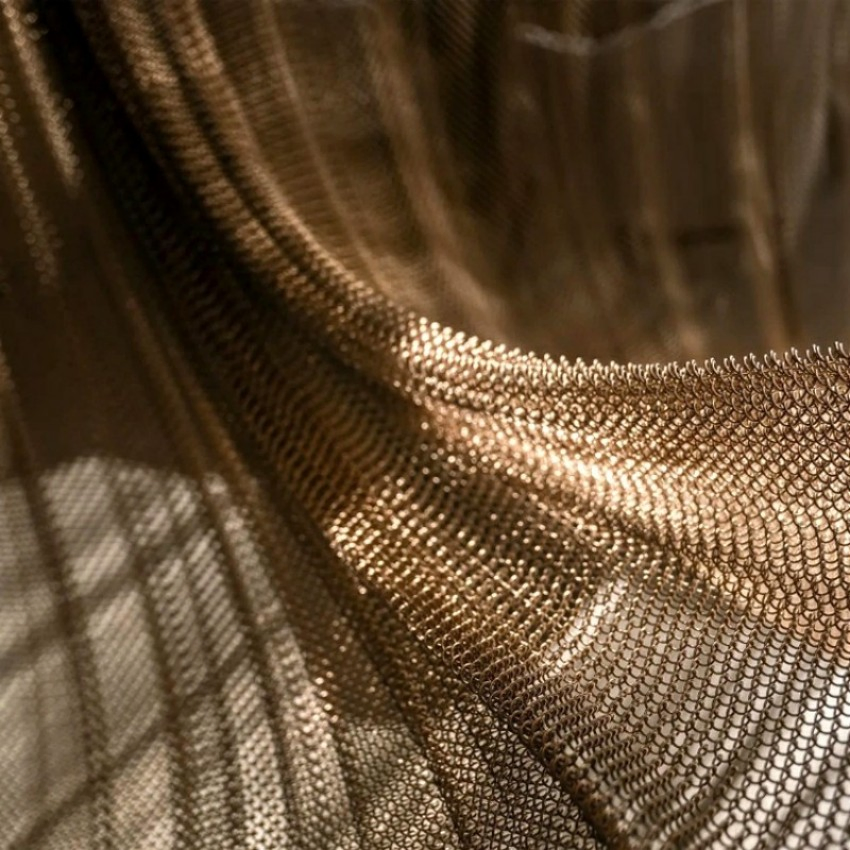 Stainless Steel Fireplace Curtain Mesh High-Temp Resistant Custom Patterns Flexible