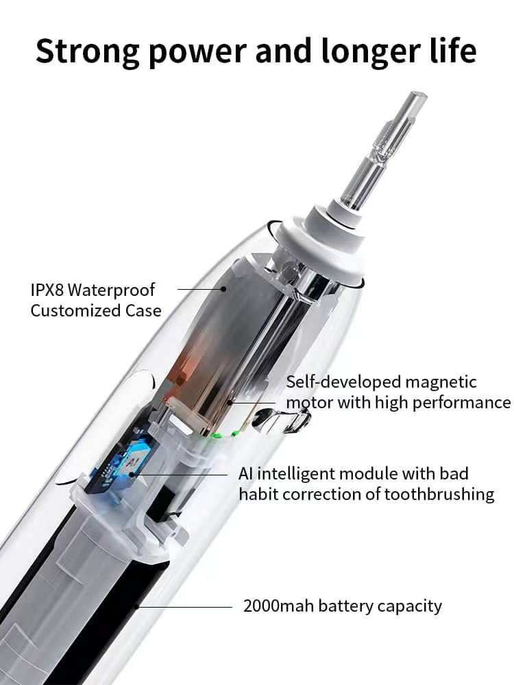 Adult Electric Toothbrush LCD Screen Smart Electric Toothbrush