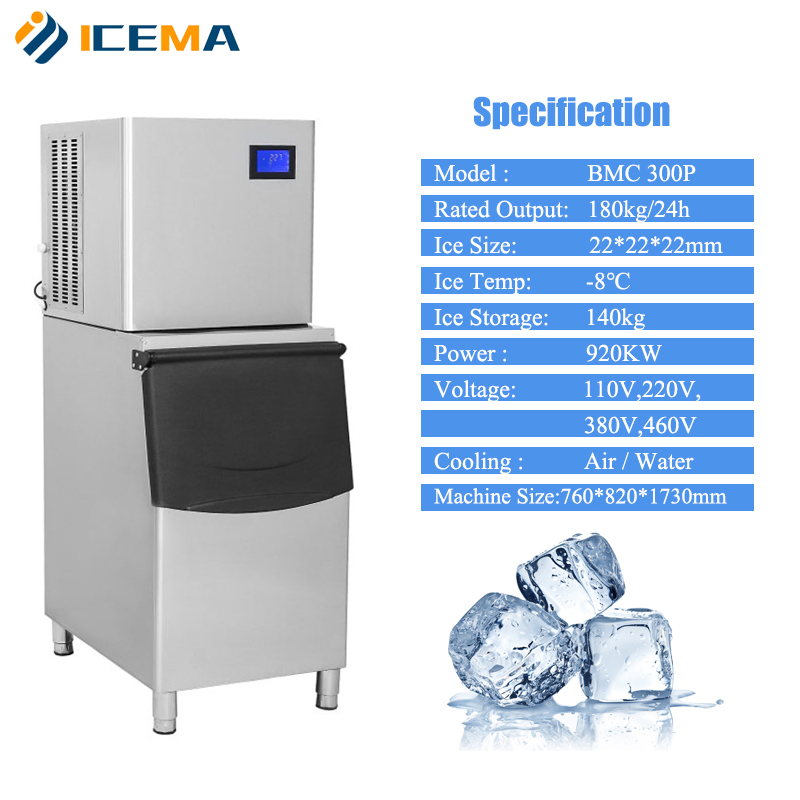 Commercial Square Ice Cube Making Maker Machine for Bar Restaurant Hotel 36-1000kg