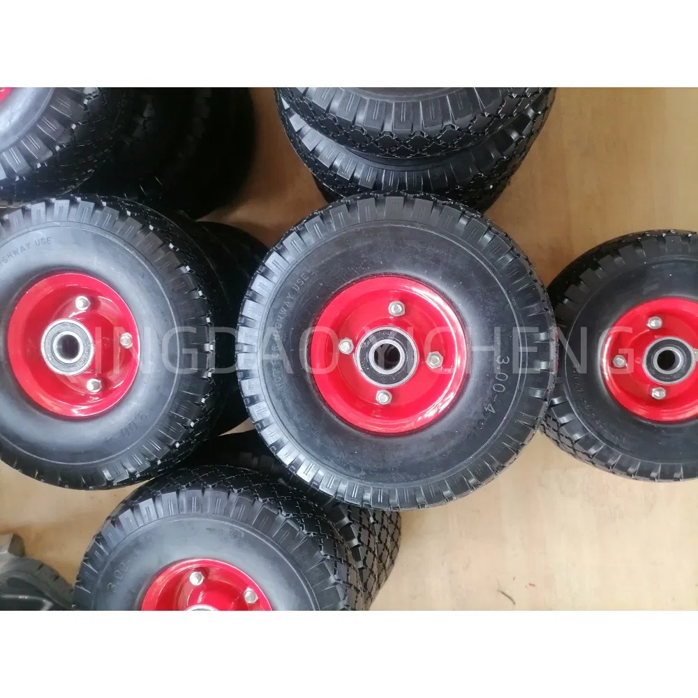 3.00-4 Tire and Rim Airless Small Agricultural Tyres 10 Inch PU Foam Wheel for Tractor