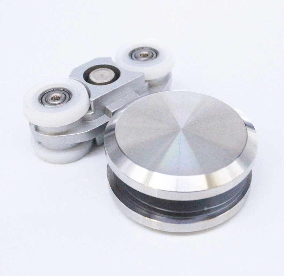 Shower Sliding Door System Glass Bathroom Sliding Track Set Polish Shower Door Kit Roller Wheels Hardwar Fitting